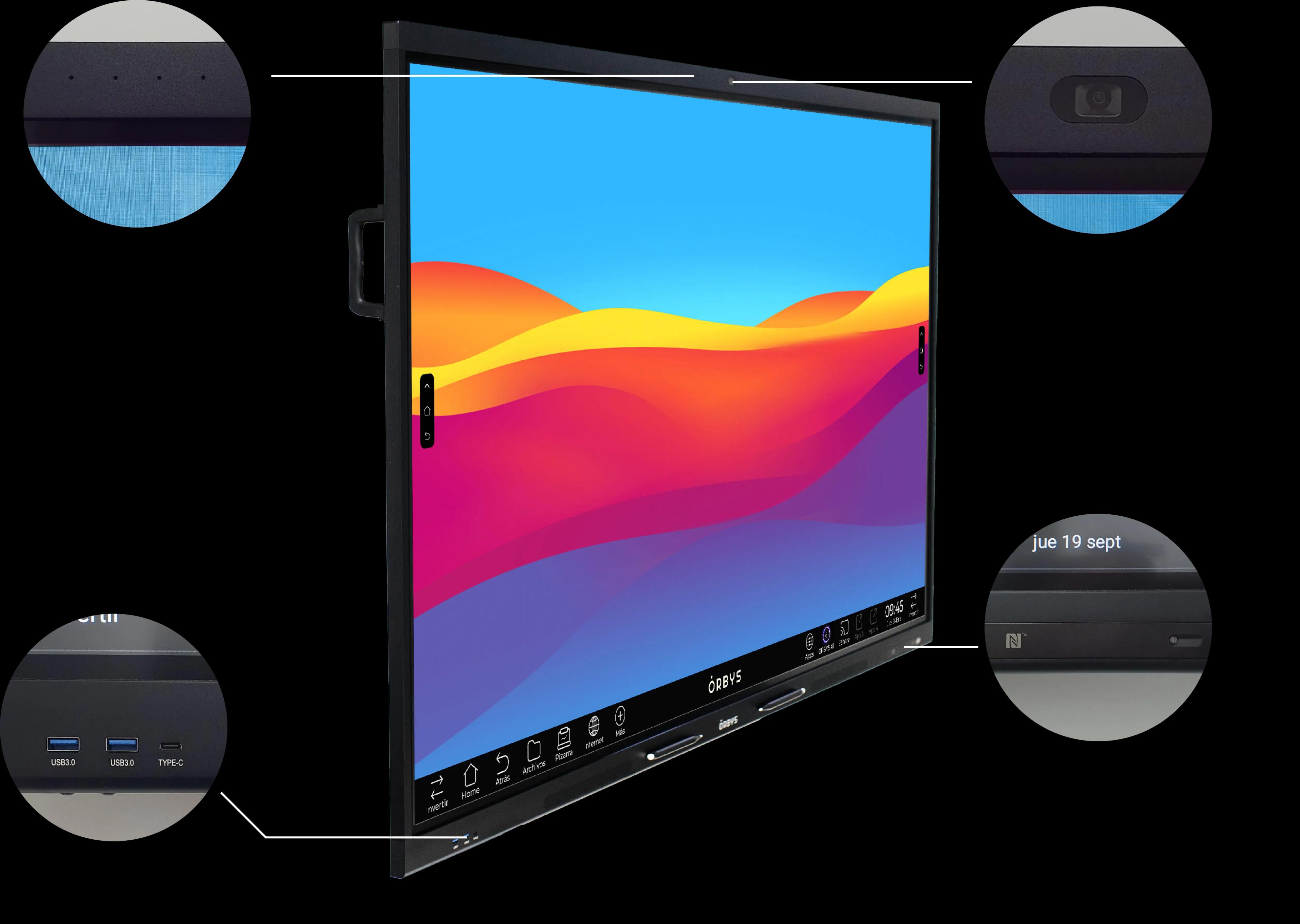 Touch Serie 13 interactive displays with all the tools you need and without cables